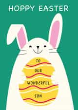 Cute Hoppy Easter Card - Wonderful Son created by Paper Heart Designs