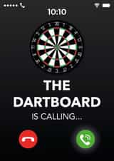 The Dartboard Is Calling Funny Darts Card For Friends and Family created by Toff London