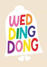 Cute Wedding Card - LGBTQ+ - Wedding Bells created by Stoats & Weasels