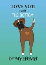 Love You From The Bottom Of My Heart Cheeky Anniversary Card For Partner created by Toff London