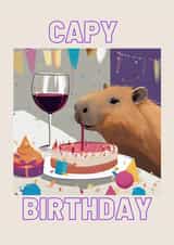 Capybara Birthday Card - Capy Birthday created by Hannah's Designs