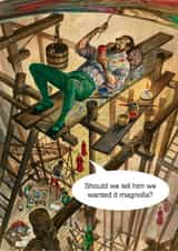 Funny Birthday Card - Michelangelo painting - Sistine Chapel created by kissmekwik