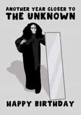 Happy Birthday Willy Wonka Experience Card - Another Year Closer To The Unknown created by Pink Peach Cards