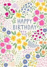 Pretty Happy Birthday Card - For Her - Floral created by Pablo and Pickle Studio