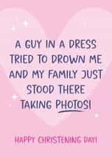 Funny Christening Baptism Card - Humorous Christening Day Card - For Baby created by Tiger Feet Creations