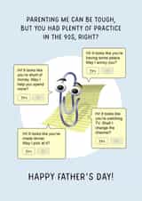 Funny Father's Day Card - 90s Computer Paperclip created by Evie Garnett Designs
