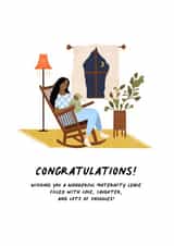 Cute Happy Maternity Leave Card - Congratulations created by Mare Marren