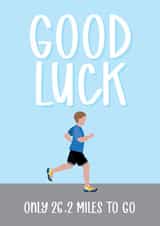 Cute Good Luck Card - Marathon - For Him created by Silly Prints