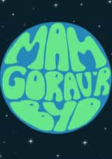 Modern Welsh Mother's Day Card - Mam Gorau'r Byd created by babbittybabbitt