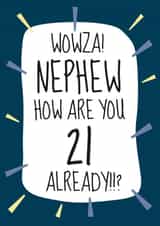 Cool 21st Birthday Card - For Brilliant Nephews! created by Amy Munro