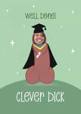 Personalised Graduation Photo Card created by Choo Choo - Rude Graduation Photo Card - Clever Dick