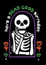 Spooky Birthday Card - Dead Good Day - Emo/Goth created by The Playful Indian