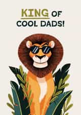 Cute Father's Day Card - Lion - King of Cool Dads! created by Folio | Ian Owen