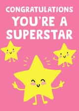 Cute Congratulations Card - You're a Superstar! created by tea please