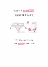 Cute Anniversary Card - Pants & Sock - Cotton - 2nd created by Larry the Match