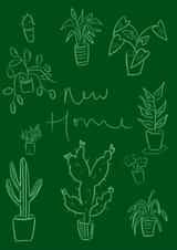 Pretty New Home Card - Plants and Cacti created by Bellynam Studio
