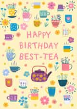 Pretty Birthday Card - Best-tea created by Pear Tree Press