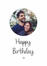 Personalised Birthday Photo Card created by Kalm Lettering - Classic Birthday Photo Card - For Loved Ones