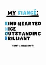 Funny Anniversary Card - For Fiance - Knob created by Pink Peach Cards