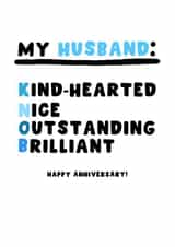 Funny Anniversary Card - For Husband - Knob created by Pink Peach Cards