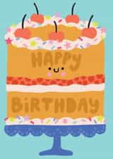 Cute Birthday Card - For a Fun Cake Loving Friend or Loved One created by by Rosie Banton