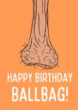Rude Birthday Card - Happy Birthday Ballbag! created by Billy's Ballbags
