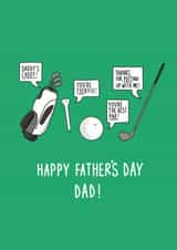 Funny Father's Day Card - for Golf Loving Dads created by Pen and Puns