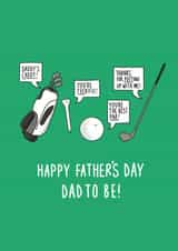 Funny Father's Day Card - for Golf Loving Dad To Be created by Pen and Puns