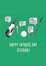 Funny Father's Day Card - for Golf Loving Stepdad created by Pen and Puns 