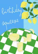 Stylish Birthday Card - Lemons - Birthday Squeeze created by Bea & Bob