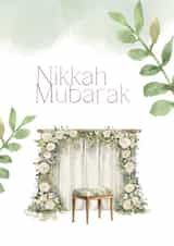Nikkah Mubarak card to send to anyone that has celebrated their nikkah. created by DigiPrintPalette