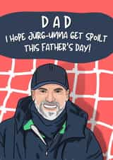 Funny Fathers Day Card - Jurgen Klopp - Liverpool Football created by Original Fox Cards