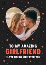 Personalised Anniversary Photo Card created by @hollielonglanddesigns - Romantic Anniversary Photo Card - For Girlfriend