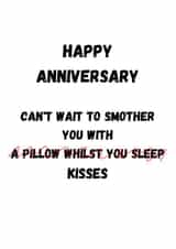 Funny anniversary card for significant other created by Awkward Honesty