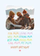 Personalised Birthday Photo Card created by @hollielonglanddesigns - Cute Birthday Photo Card - For Mum - From the Kids