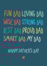 Cute Father's Day Card - Best Dad - Meaningful Card - From The Kids created by @hollielonglanddesigns