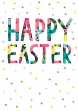 Classic Easter Card - Pretty Happy Easter Typography created by The Boy and the Bear