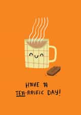 Cute Friendship Card - Have a Tea-rrific Day! created by Paint Soup