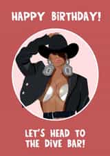 Celebrity Beyonce Birthday Card - Texas Hold 'Em created by Lucy Maggie Designs