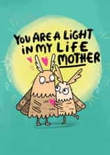 Cute Birthday Card - Moth Pun - for Mums created by Katie Abey