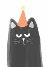 Cute Birthday Card - Grumpy Black Cat created by Grumpy Cats
