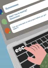 Funny Leaving Card - Leaving your Job - Retirement - ESC created by Stonefoxes