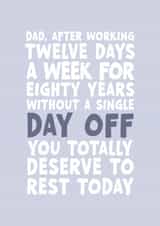 Cheeky Father's Day Card - A Day Off for Dad! created by Forever Blessed