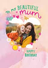 Personalised Birthday Photo Card created by Pencilface - Cute Birthday Photo Card - For Mum