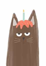 Brown Cake Cat Card created by Grumpy Cats