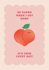 Naughty Anniversary Card - Peach - Be Naked When I Get Home! created by Pig + Plums