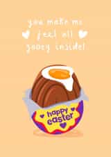 Cute Easter Card - for Partner - You Make Me All Gooey Inside created by Running with Scissors