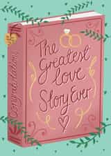 Cute Wedding Congratulations Card - For The New Couple - Greatest Love Story Ever created by Nisha Limbachia
