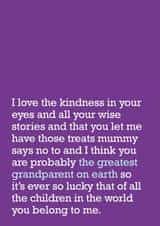 Cute Birthday Card - for Grandparents - Sentimental created by The Right Lines