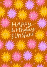 Happy Birthday Sunshine - Boho Celestial Sun created by Nikki Miles